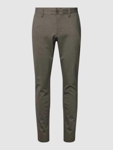 Only & Sons Tapered Fit Stoffhose mit Fischgratmuster in Oliv, Größe 2...