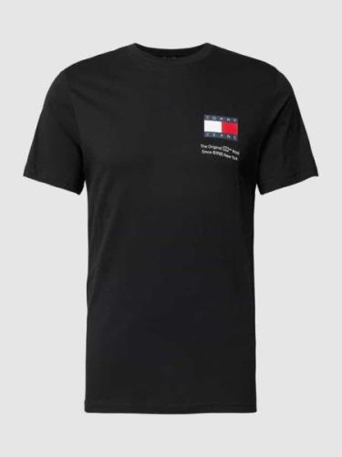 Tommy Jeans T-Shirt mit Label-Print in Black, Größe S