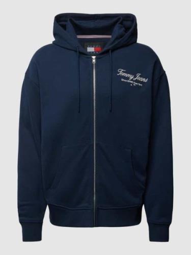 Tommy Jeans Sweatjacke mit Label-Stitching Modell 'LUXE' in Marine, Gr...