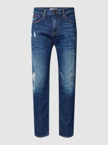Tommy Jeans Slim Fit Jeans im Destroyed-Look Modell 'AUSTIN' in Dunkel...