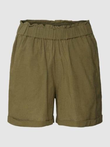 Noisy May Shorts mit elastischem Bund Modell 'MOYA' in Oliv, Größe XS