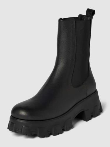 NA-KD Boots aus Leder in unifarbenem Design in Black, Größe 41