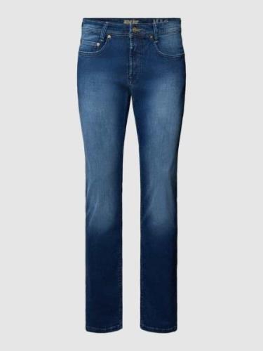 MAC Regular Fit Jeans mit Knopfverschluss Modell "ARNE PIPE" in Blau, ...