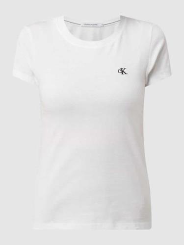 Calvin Klein Jeans T-Shirt aus Bio-Baumwolle in Weiss, Größe M