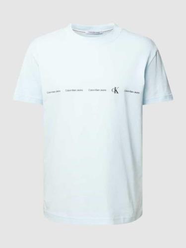 Calvin Klein Jeans T-Shirt mit Logo-Print in Hellblau, Größe XS