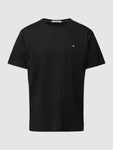Calvin Klein Jeans T-Shirt mit Logo-Stitching Modell 'EMBRO' in Black,...