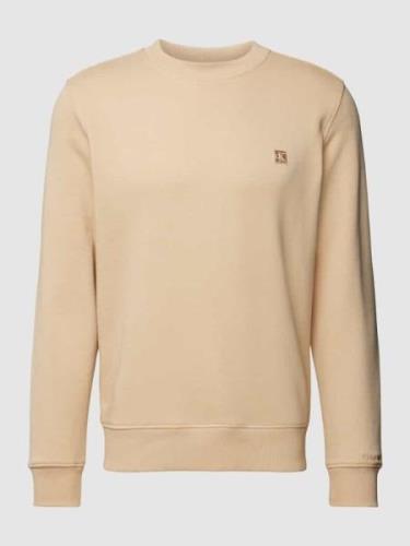 Calvin Klein Jeans Sweatshirt mit Logo-Patch Modell 'EMBRO' in Beige, ...