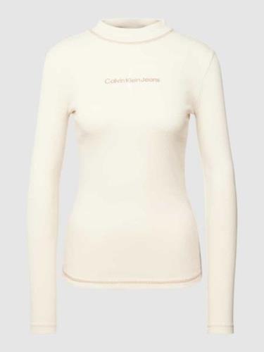 Calvin Klein Jeans Longsleeve mit Label- und Logo-Stitching Modell 'HE...