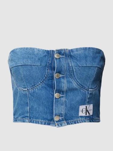 Calvin Klein Jeans Bandeau-Top im Denim-Look in Jeansblau, Größe M