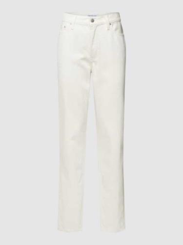 Calvin Klein Jeans Bootcut Jeans mit Label-Detail in Weiss, Größe 26/3...