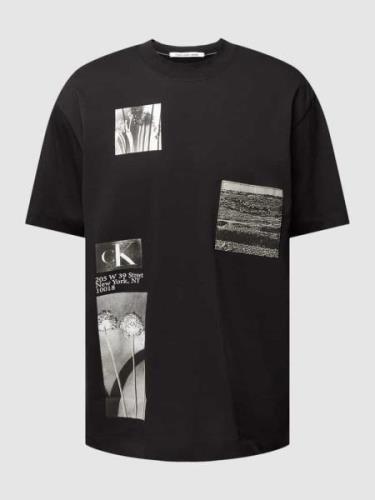 Calvin Klein Jeans T-Shirt mit Badge Modell 'MULTI LANDSCAPE' in Black...