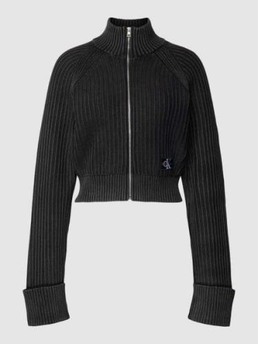 Calvin Klein Jeans Cardigan mit durchgehendem Reißverschluss in Black,...