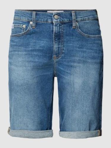 Calvin Klein Jeans Slim Fit Jeansshorts mit Label-Detail in Blau, Größ...