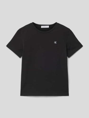 Calvin Klein Jeans T-Shirt mit Label-Stitching Modell 'MONO' in Black,...