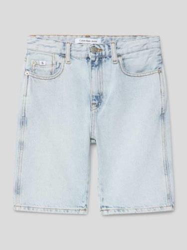 Calvin Klein Jeans Relaxed Fit Jeansshorts im 5-Pocket-Design in Hellb...