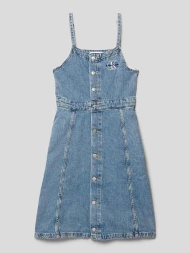 Calvin Klein Jeans Jeanskleid mit Label-Stitching Modell 'MARBLE' in B...