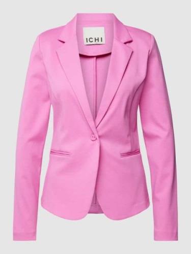 ICHI Blazer mit regulärem Schnitt und Reverskragen in Pink, Größe L