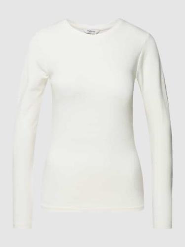 B.Young Longsleeve mit Rundhalsausschnitt in Offwhite, Größe XS