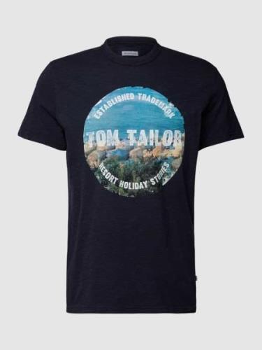 Tom Tailor T-Shirt mit Streifenmuster in Dunkelblau, Größe S