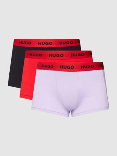 HUGO Trunks mit Logo-Bund im 3er-Pack in Flieder, Größe XS