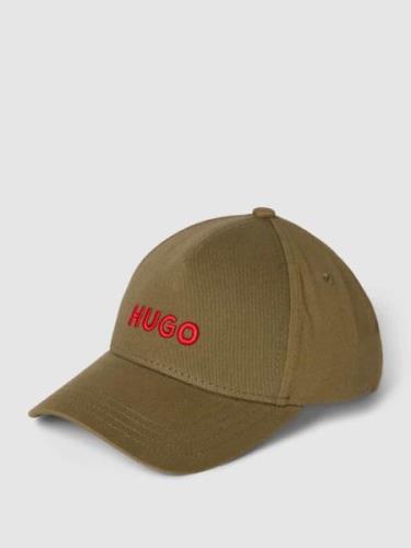 HUGO Basecap mit Label-Stitching in Oliv, Größe One Size