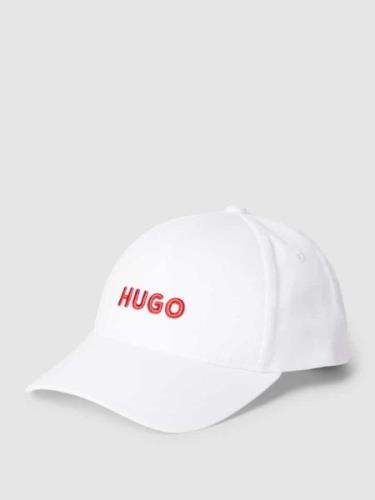HUGO Basecap mit Label-Stitching in Weiss, Größe One Size