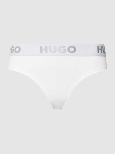 HUGO Slip mit Logo-Bund in Weiss, Größe S