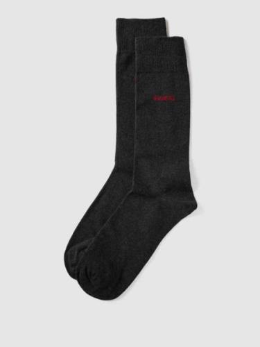 HUGO Socken im 2er-Pack in Dunkelgrau Melange, Größe 39/42