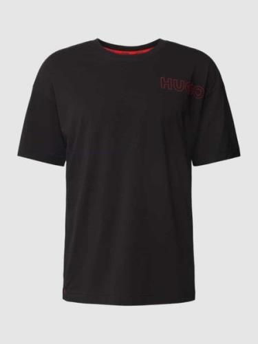 HUGO T-Shirt mit Label-Print Modell 'Unite' in Black, Größe S
