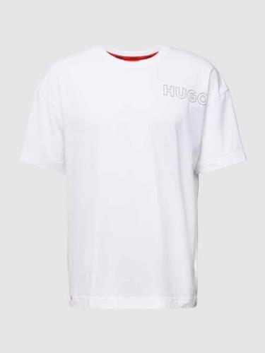 HUGO T-Shirt mit Label-Print Modell 'Unite' in Weiss, Größe S