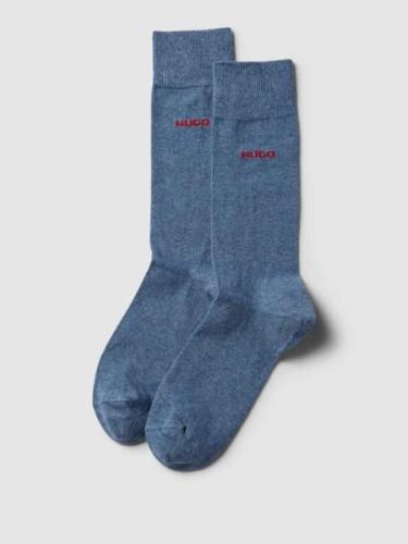 HUGO Socken mit Label-Detail im 2er-Pack in Blau, Größe 39/42