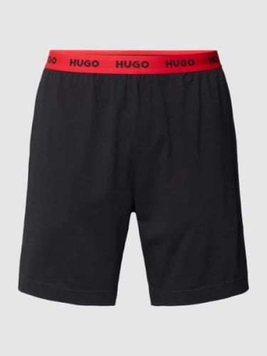 HUGO Sweatshorts mit Logo-Bund in Black, Größe S
