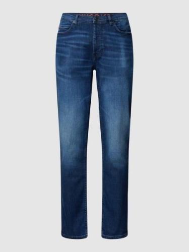 HUGO Jeans mit Label-Patch in Jeansblau, Größe 32/34