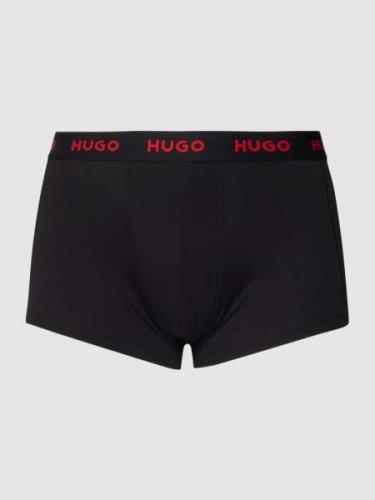 HUGO Trunks mit Logo-Bund im 3er-Pack in Black, Größe S