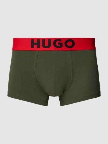 HUGO Trunks mit elastischem Logo-Bund in Oliv, Größe M