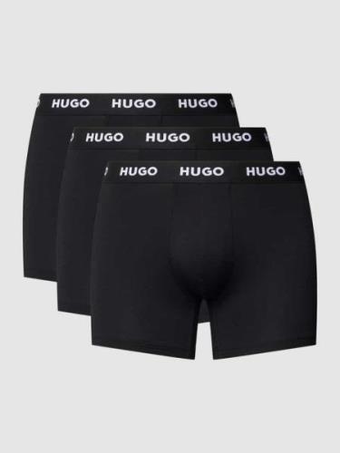 HUGO Trunks mit elastischem Logo-Bund im 3er-Pack in Black, Größe XS