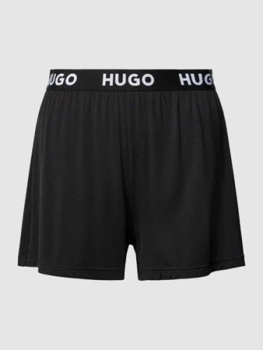 HUGO Pyjama-Shorts mit elastischem Logo-Bund Modell 'UNITE' in Black, ...