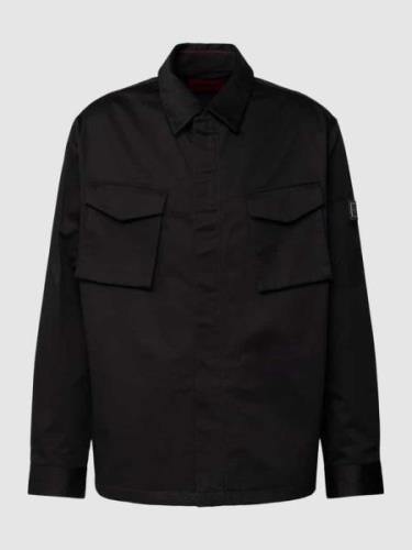 HUGO Jacke mit Label-Patch Modell 'Efris' in Black, Größe L