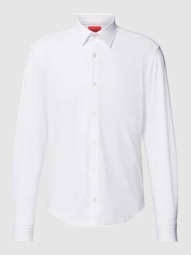 HUGO Business-Hemd mit Kentkragen Modell 'Ermo' in Weiss, Größe S