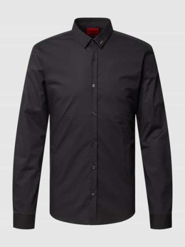 HUGO Freizeithemd mit Label-Applikation Modell 'Ero3' in Black, Größe ...