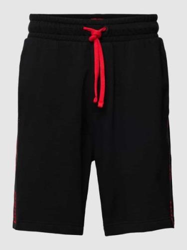HUGO Sweatshorts mit elastischem Bund in Black, Größe L