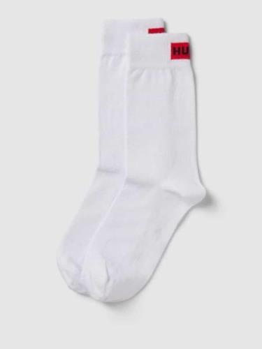 HUGO Socken mit Label-Detail im 2er-Pack in Weiss, Größe 35/38