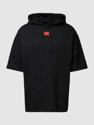 HUGO Sweatshirt mir 1/2-Arm Modell 'Dresley' in Black, Größe M