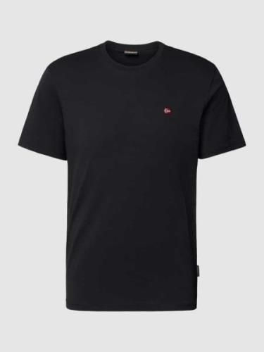 Napapijri T-Shirt mit Label-Stitching Modell 'SALIS' in Black, Größe S