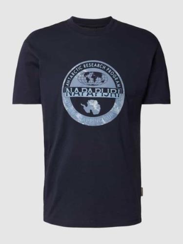 Napapijri T-Shirt mit Label-Print Modell 'BOLLO' in Marine, Größe S