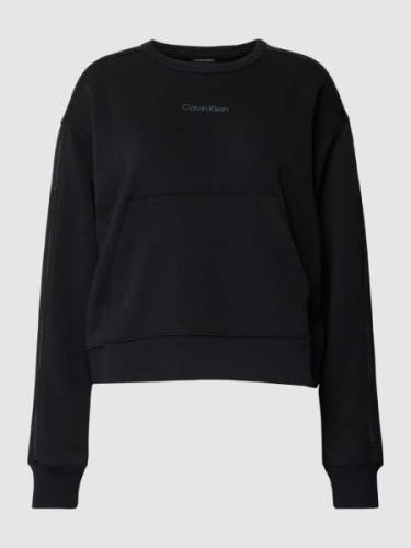 Calvin Klein Performance Sweatshirt mit Känguru-Tasche in Black, Größe...