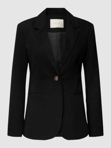 Kaffe Blazer mit angedeuteten Leistentaschen in Black, Größe 46