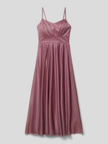 G.O.L. Kleid mit Raffungen in Mauve, Größe 164