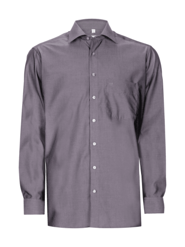 OLYMP Regular Fit Business-Hemd aus Batist in Anthrazit, Größe 39