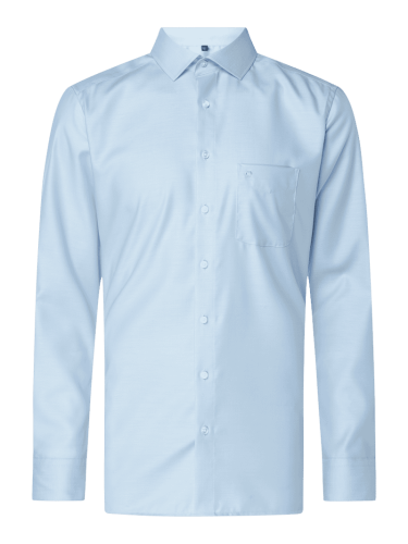 OLYMP Regular Fit Business-Hemd aus Twill in Bleu, Größe 39